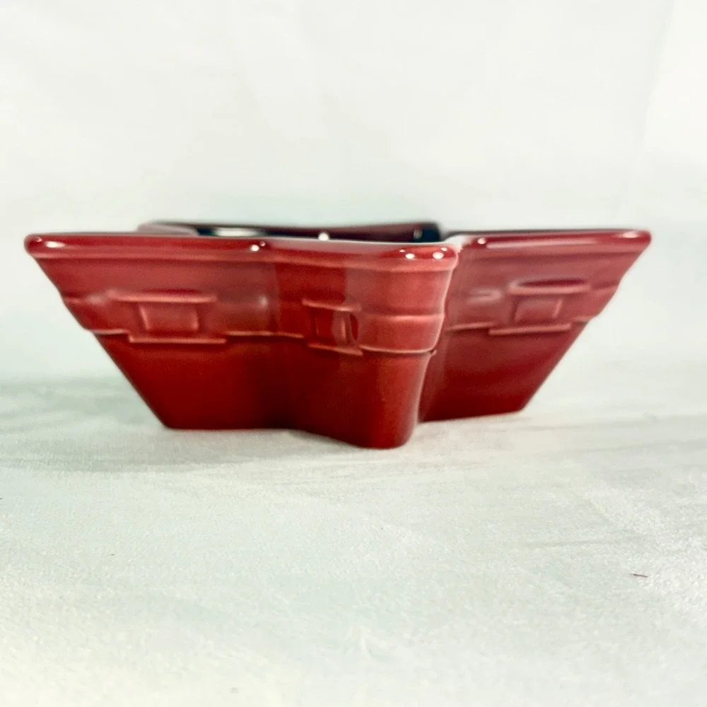 Longaberger Star Bowl Paprika 7 in Woven Traditions for Dips Candy Serving‎ Dish